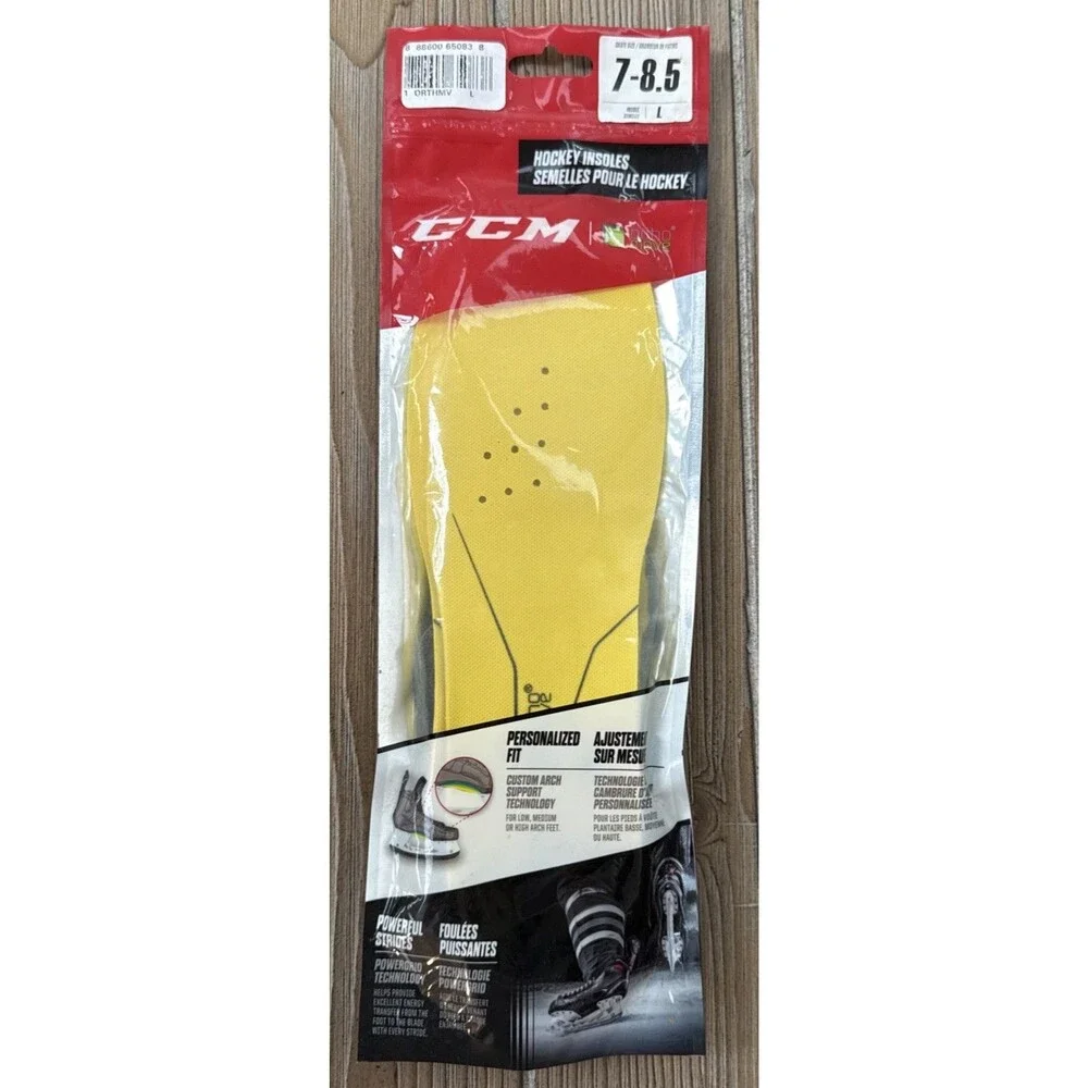 CCM Hockey Insoles Orthomove Customizable Skate Insoles Skate Size 7-8.5 (L)